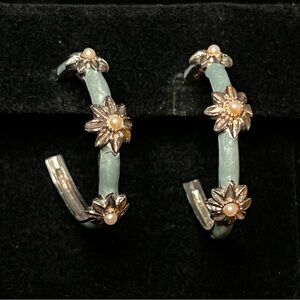 Berebi Floral Hoop Earrings